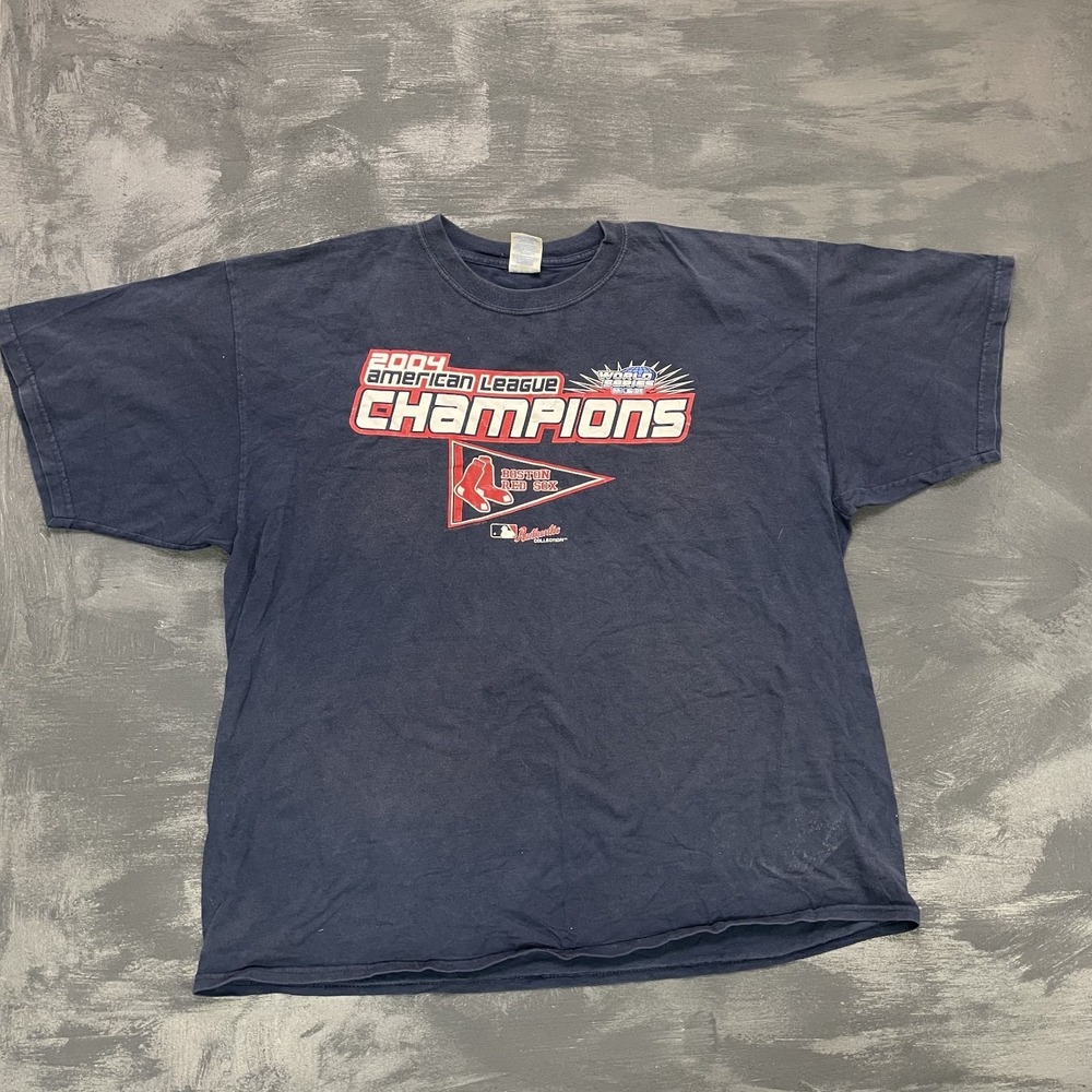 Vintage 2004‎ AL Champions MLB T-Shirt Mens XXL Blue 2000s Gildan